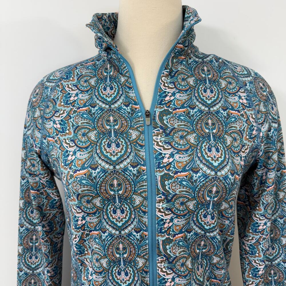 Peter Millar Performance Full Zip Sweatshirt Upf5… - image 2